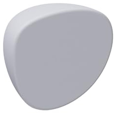 Gedotec Möbelknopf | Schrankknauf aus Metall | CHARLOTTE | Weiß matt | Design-Möbelknauf | 30 x 28 mm | 1 Stück | Griffe für Schränke und Schubladen | moderne Möbelknöpfe und Schrankknöpfe