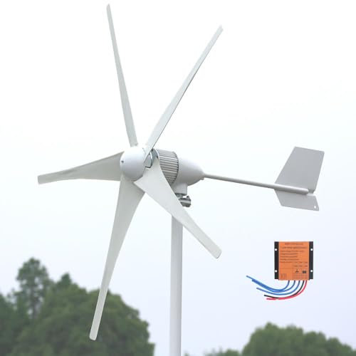 KX-ENERGIE Windkraftanlage 1500W 48V Windturbine Horizontale 3 Phase AC Horizontaler Windgenerator Für Home bauernhof 5 Nylon Blätter Windmühle (48, Volt)