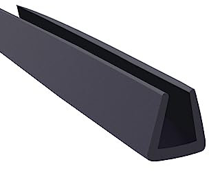 U-Shape Trim Seal Strip Kantenschutz, 32,8 ft schwarze U-Kanalkante aus Gummi mit flacher Unterseite, Kantenschutz aus Gummi for Blech-Heimwerkerprojekte, Auto, Tür(11mm x 11mm)