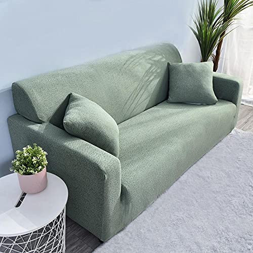 Sofabezug-Set, weicher Spandex-Sofaschutz für Haustiere, Stretch, moderne Couchbezüge, universal, 3-Sitzer- und 2-Sitzer-Sofabezüge, Salbeigrün