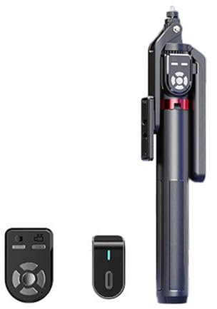 Ptdfjspt Four Legged Stand Stick Extendable Selfie Stick Phone Selfie Stick Tripod with Detachable Dual Bluetooth Remote Control