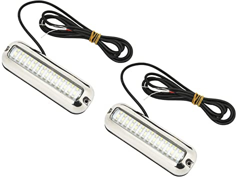 lvifloae Underwater LED Boat Light,Waterproof Marine Led Lights 10 30V DC Drain Plug Light for Yacht Boat Fishing Sailboat Kayak