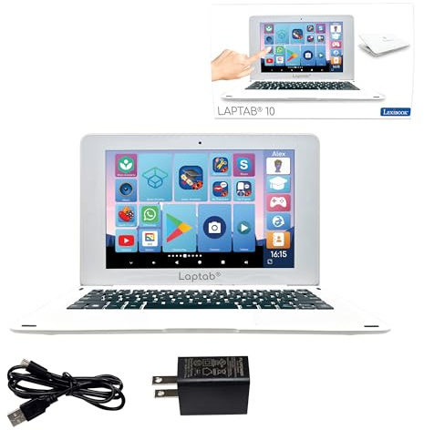 LEXiBOOK, LAPTAB® 10 Inches Version 11, Laptop with LCD Touch Screen, Designed for The Whole Family, Educational and Fun Content, Powered by Android™, Parental Control, Ultra Thin and Light, LT11EN
