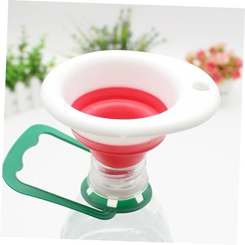 HOLIDYOYO 10piezas Embudos De Silicona Plegables Telescópicos Mango Unidades Para Transferir Líquidos Fácil De Limpiar Color Aleatorio