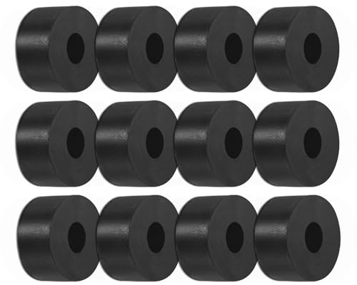 M METERXITY 12 Pezzi Rondelle Di Gomma 0.8 OD 0.2 ID 0.4 Spessore Nero