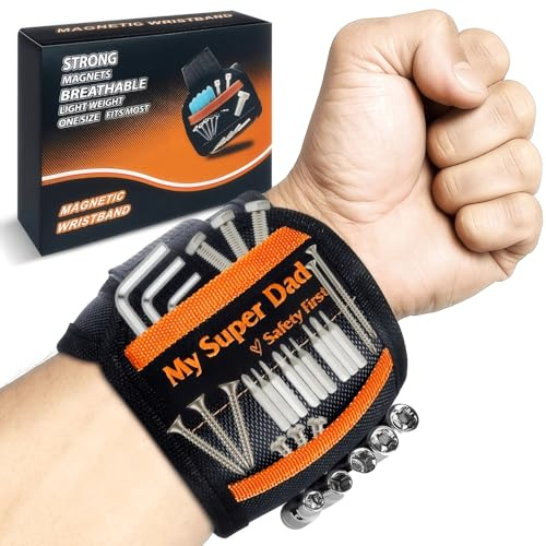 Fathers Day Gift Ideas, My Super DAD Magnetic Wristband Tool Gifts for Dad, Dad Birthday Gift, Best Dad Gifts, Dad Gifts Ideas from Daughter Son, Cool Gadgets Gifts for Dad