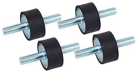 Uadme Gummipuffer M8, 4 Stück Dämpfer Gummi, M8 30 * 15 Schwingungsdämpfer Anti Vibration Gummilager für Luftkompressoren Benzinmotoren Wasserpumpen, Dämpfung Geräuschreduzierung