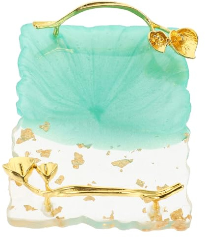 DECOMELODY Palette Mélange Vernis Vert en Résine Finition Cuivre Électrolytique, Plateau de Nail Art Facile à Nettoyer pour Salons de Manucure Professionnels