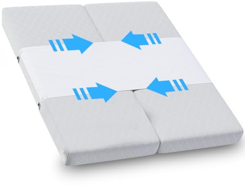 Gohytal Liebesbrücke für Matratzen, Love Bridge Matratzen Verbindung Rutschfester Verstellbarer Elastischer Matratzenhalter Lösung als Ritzenfüller für Alle Matratzen Matratzen Paare Familien,230×50cm