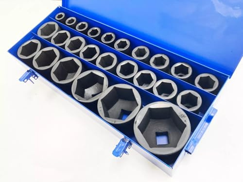 1 Deep Impact Socket Set - Sockets from 17mm - 75mm Jumbo Socket Set 25 Piece