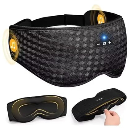 Silk Sleep Headphones, Adjustable Sleeping Eye Mask with Bluetooth Headphones, Thin Speaker, for Travel, for Sleeping, Bluetooth 3D Eye Mask Sleep Headphones Soft Cotton
