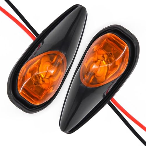 ZMdooreasy Verbesserte Sichtbarkeit, 2 Mini-Motorrad-LED-Blinker in leuchtendem Gelb für sicheres Fahren