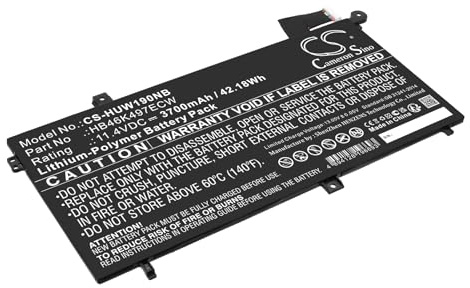 Cameron Sino ACCCHEN - Batería recargable para MateBook D 2018, MateBook D 53010BAJ, MRC-W00, MRC-W50, MRC-W60, MRC-W70, PL-W09, PL-W19, PL-W29 (3700 mAh/42,18 Wh) HB46K497ECW
