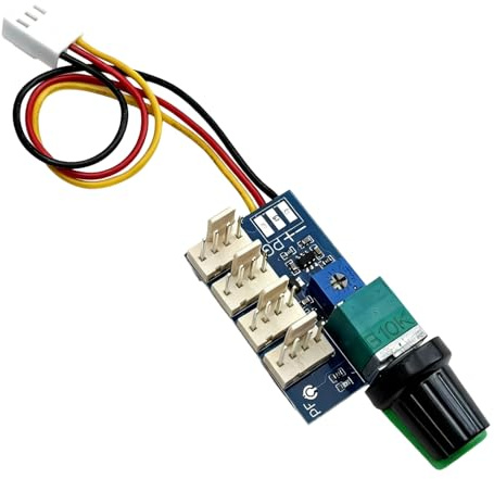 Regolatore di velocità ventola PWM, 4 canali, porte a 3 pin, DC 0-12V, regolatore di velocità ventola CPU PC a 4 fili, potenziometro per case PC, regolatore di velocità ventola PWM per ventole da 12 V