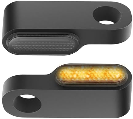 EuSupNova Mini LED 12V Lámpara de Señal de Motocicleta, 2 piezas Señal de Giro de Motocicleta, Indicadores Amarillo LED Luz de Señal de Giro para Scooter Quad Cruiser