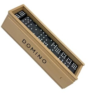 wueiooskj Klassisches Brettspiel: Doppel Neun Domino mit Holzbox für unterwegs und zu Hause. Das Doppel Neun Domino Set enthält eine Holzbox und Dominosteine aus Holz für Klassische Brettspiele.