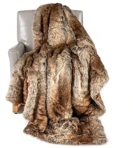 COSTWAY Pelosa per Letto Matrimoniale, Coperta in Pelliccia Sintetica Morbida e Soffice, Plaid di Lusso Spesso Caldo per Letto, Divano, 153 x 203 cm
