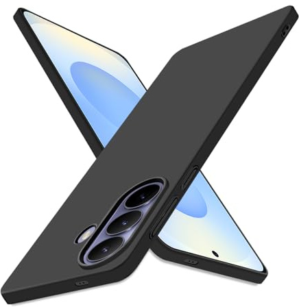 Puxssul Super Thin for Samsung Galaxy S25 5G Case, Ultra Slim Anti-Scratch Skin-Friendly Hard Cover [Smooth Matte Finish] Sleek Minimalist Phone Case for Samsung Galaxy S25 - Black