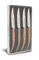 Arcos Serie Cuchillos de Mesa - Juego de Cuchillos de Mesa 4 piezas (Cuchillos Chuleteros) - Hoja Filo de Acero Inoxidable NITRUM de 110 mm - Mango Micarta Color Beige