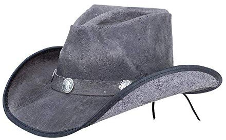 American Hat Makers Cyclone by Double G Hats Western Cowboy Lederhut - braun - MEDIUM