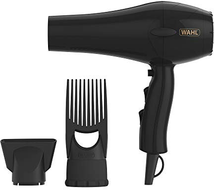 Wahl Hairdryer, PowerPik 2, Dryer for Women, Hair Dryer with Pik Attachment, Afro Hairdryer, Afro-Caribbean Hair, Three Heat Settings, Anti-frizz Drying, Black