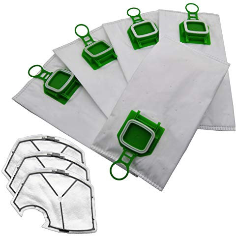 18 Premium Staubsaugerbeutel Microvlies 5 lagig 0926e, 3 Motorschutzfilter kompatibel mit Vorwerk Kobold VK 140 VK 150 FP 140 FP 150