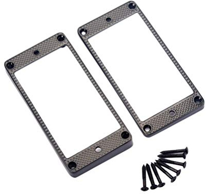 Milisten 2 Stück Humbucker Pickup Ring Rahmen Montagering für E-Gitarren Gb301e Schwarz