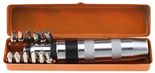 EMSea 13pcs Kit de Tournevis à Frapper Percussion Entraînement Ensemble avec Boîte de Rangement en Métal Multi-bit 1/2 Sq 8mm Adaptateur Embouts Cruciformes à Fente