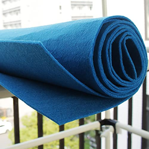 Yimihua 3mm Dicker Filz Stoff, Filzstoff Bastelfilz Farbig Filz Blätter Vliesstoff 100 x 100 cm Kinder DIY Zubehör zum Handwerk Nähen Projekte,Blau(Size:1m*2m)