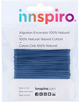 INNSPIRO Cordoncino cotone cerato fine blu reale 3,0 mm. 2,5 m.