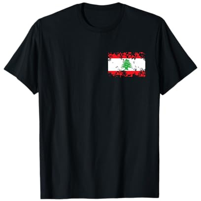 Libanon Herz Zeder Wappen Libanese Libanesin Flagge Lebanon T-Shirt