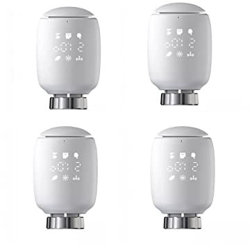 RANRAO regolatore intelligente del radiatore del termostato astuto del radiatore 4PCS con il riscaldamento di WiFi dell'app