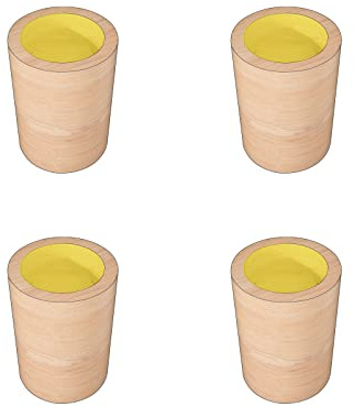apdm Paquet de 4 Pieds de Meubles en Bois Massif, Rehausseur de Lit Rond, Pieds de Meubles en Bois pour Ajouter de la Hauteur au Canapé, au Bureau, à la Table et aux Chaises (5cm/1.97in,10cm Taller)