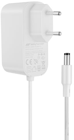 Tonton DC fuente de alimentación 12V 3A, AC 100-240V 50 60Hz, adaptador de corriente, fuente de alimentación enchufable, 5.5mm*2.1mm, compatible con cámara CCTV, disco duro externo (1.8 metros) Blanco