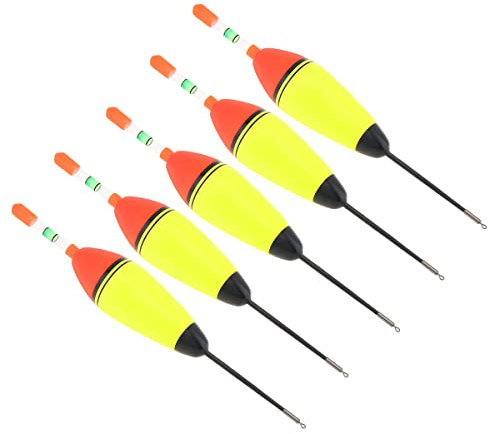 OriGlam Lot de 5 flotteurs de pêche en mousse EVA pour brochet, perche, carpe, bar (20 g)