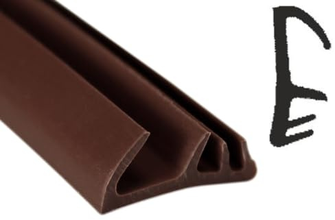 SN-TEC Holzfensterdichtung/Renovierungsdichtung/Fenstergummi SD 2483 für 2,5 bis 5,5 mm Nut für Holz Fenster, Farbe: Braun (5 Meter)