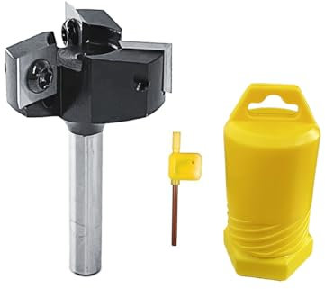 Fresa per piani, 8 mm, fusto superiore, 12 mm, fresa per piatti D37 mm, fresa in metallo duro per frese per legno, fresa CNC per legno (8 × 37 mm)