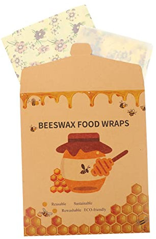 Beaupretty 3pcs Beeswax Wrap Reusable Food Wrapping Sheets Food Covers Easy to Use Clean