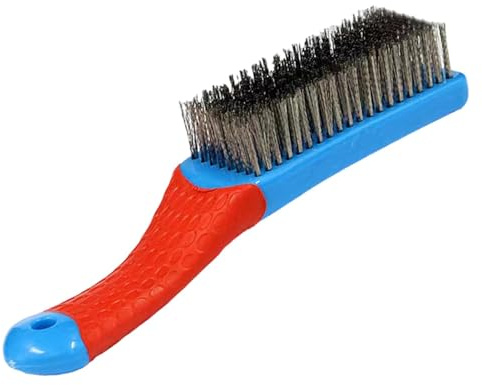Cepillos de alambre para limpieza | Cepillo de alambre | Cepillo de alambre para eliminar óxido | 2 cepillos de metal para limpiar pinceles de pintura, herramienta removedora de óxido para suciedad d