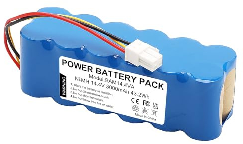 Batteria di Ricambio Ni-MH 14.4V 3000mAh per Samsung Navibot Serie SR - Compatibile con SR8850, SR8855, SR8877, SR8895, SR8849 Robot Aspirapolvere
