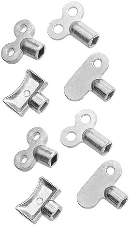 DOITOOL 8pcs Radiator Bleed Keys Heating Valve Wrenches Plumbing Vent Keys Standard Extended Thickened Radiator for Home Heating System Maintenance