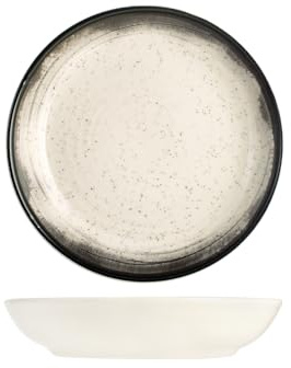 H&H Set 12 Piatti Fondi Marte – Ø20,5 cm – Piatti in Porcellana Eleganti e Resistenti – Ideali per Zuppe, Pasta e Primi Piatti – Lavabili in Lavastoviglie