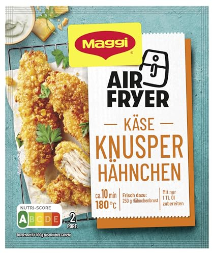 MAGGI Fix AirFryer für Käse Knusper Hähnchen, 1er Pack (1 x 44g) | Würzmischung zur schnellen Zubereitung von knusprig-käsigen Nuggets, für Zubereitung im Airfryer geeignet