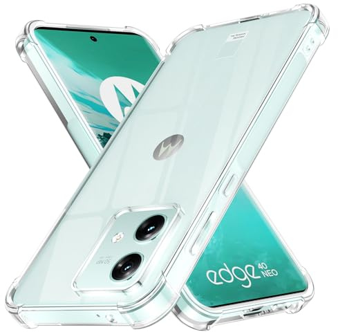 Pnakqil Funda para Motorola Edge 40 Neo Carcasa Suave Silicona TPU Flexible Anti-Choques Caso Parachoques con Esquinas Reforzadas Protectora Antigolpes Transparente Case para Motorola Edge 40 Neo