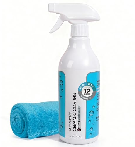 MineeCozee Ceramic Coating Spray for Stainless Steel & Glass - Fingerprint & Water-Spot Repellent, Long-Lasting Surface Protection for Kitchen & Bath (500ml)