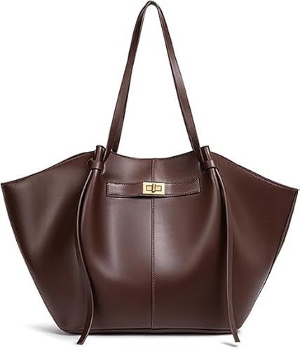 JXpxbao Tote Bag Damen,Shopper Tasche Damen Groß,Large Shoulder Handbag mit abnehmbarer Schlaufe (Brauner Kaffee)