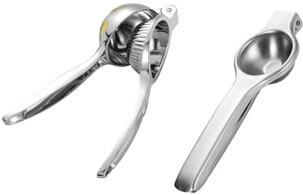 Vaukl 2 spremiagrumi in acciaio inox antiruggine – spremiagrumi manuale e spremiagrumi – lavabile in lavastoviglie con arresto antigoccia – per la massima resa di succo di limoni, arance, pompelmo