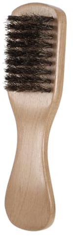 Healvian Bartbürste für Männer mit Khaki Holzgriff aus Buchenholz Praktische Bartreinigungsbürste für Effektive Bartpflege und Reinigung zu Hause
