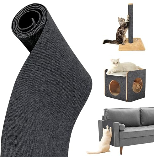 dellyy Självhäftande klösmatta kattvägg, klösskydd soffa katt, klösmatta katt, klösmatta vägg, klösmatta för katter, klättring katt scratcher 300 × 40 cm, för mattor soffor möbler