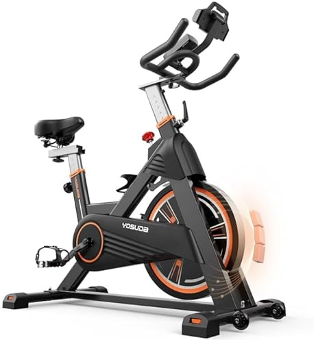 YOSUDA Heimtrainer Fahrrad, Leises Schwerlast Indoor Cycling Bike, 8KG Magnet-Schwungrad, Ergometer mit verbessertem LCD-Monitor mit 6 Fenstern, APP, Tablet-Halter, Bis 160KG